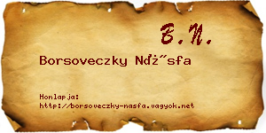 Borsoveczky Násfa névjegykártya